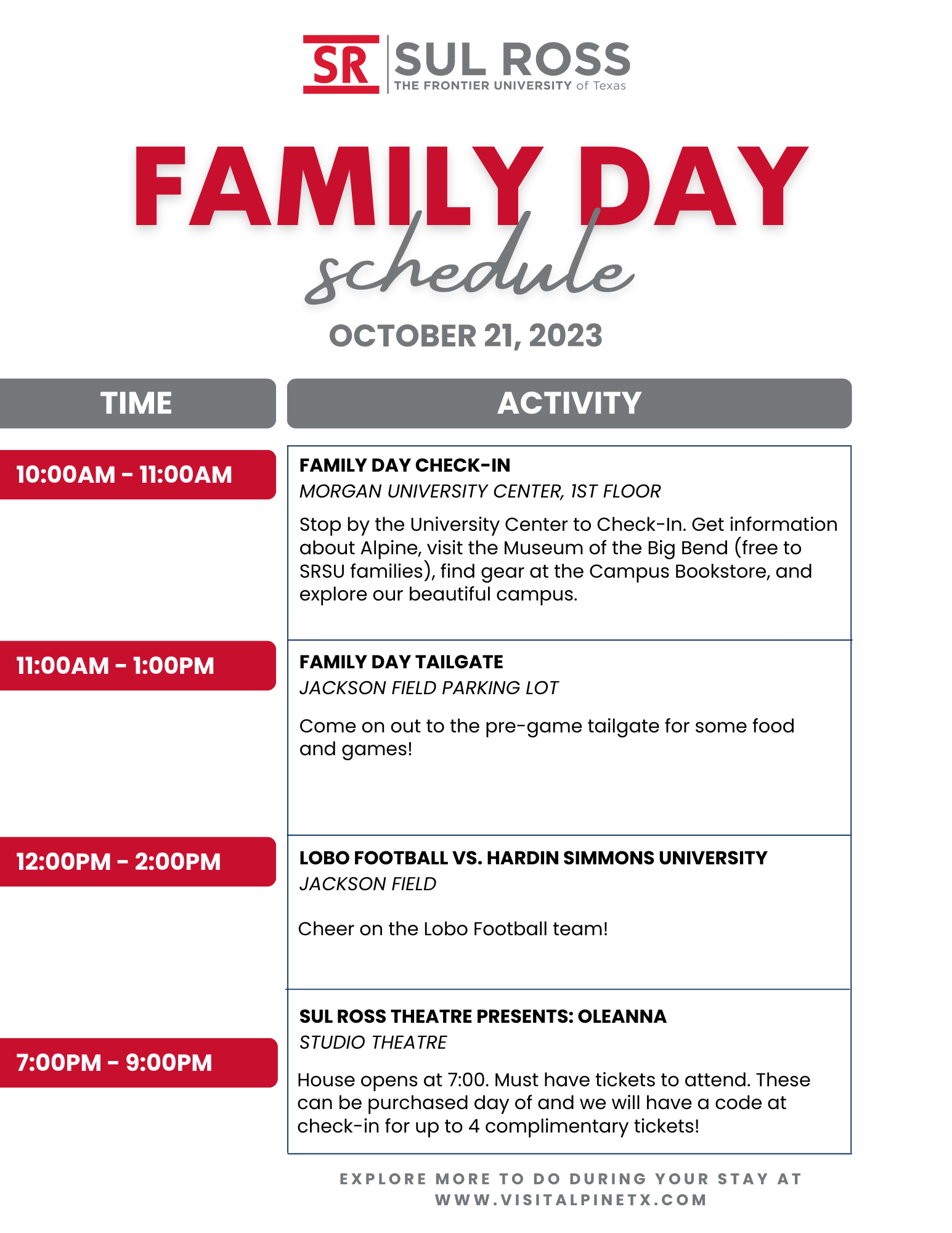 Family Day 2023 - SUL ROSS Family Day 2023 - SUL ROSS