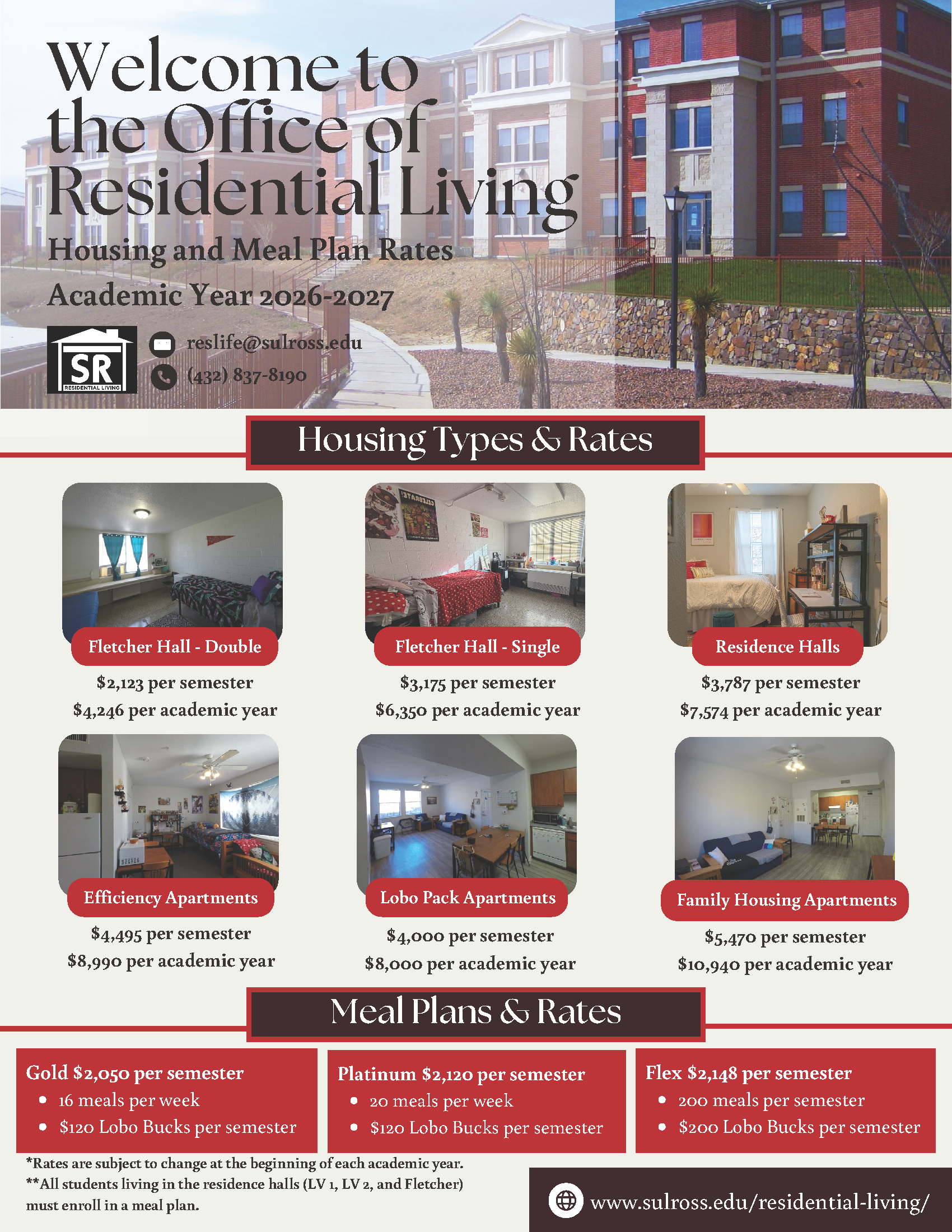 Residence halls at Sul Ross State Univeristy in Alpine, TX